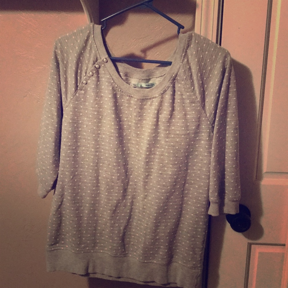Maurices polka dot sweat shirt